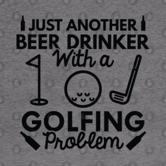 Beer Drinker Golfing by VectorPlanet